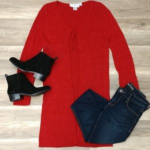 Open Front Maxi Length Cardigan